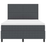 Letto a molle con testiera Grigio Scuro e Bianco 160 x 200 cm