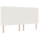 Letto a molle Crema e Bianco 200 x 200 cm Tessuto in Cords