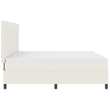 Letto a molle Crema e Bianco 200 x 200 cm Tessuto in Cords