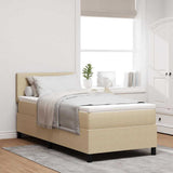 Letto a Sorgente LED Grigio chiaro e bianco 80 x 200 cm