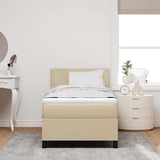 Letto a Sorgente LED Grigio chiaro e bianco 80 x 200 cm