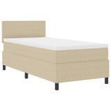 Letto a Sorgente LED Grigio chiaro e bianco 80 x 200 cm