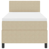 Letto a Sorgente LED Grigio chiaro e bianco 80 x 200 cm