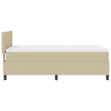 Letto a Sorgente LED Grigio chiaro e bianco 80 x 200 cm