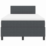 Letto a molle Grigio Scuro e Bianco 203 x 120 x 88 cm
