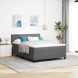 Letto a Sorgente LED Grigio chiaro e bianco 140 x 190 cm