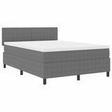 Letto a Sorgente LED Grigio chiaro e bianco 140 x 190 cm