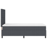 Letto a Sorgente LED Grigio Scuro e Bianco 90 x 200 cm