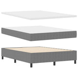 Letto a Sorgente LED Grigio chiaro e bianco 140 x 190 cm