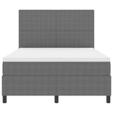 Letto a Sorgente LED Grigio chiaro e bianco 140 x 190 cm