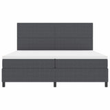 Letto a Sorgente LED Grigio Scuro e Bianco 200 x 200 cm