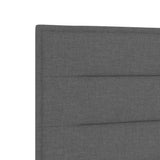Testiera Altezza regolabile Manuale Grigio scuro 100 cm Tessuto