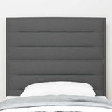 Testiera Altezza regolabile Manuale Grigio scuro 100 cm Tessuto