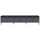 Mobile TV Antracite 202x39x43,5 cm Acciaio Laminato a Freddo