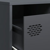 Mobile TV Antracite 202x39x43,5 cm Acciaio Laminato a Freddo