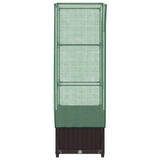 Letto Rialzato con Copertura Serra Effetto Rattan 40x40x139 cm