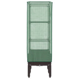 Letto Rialzato con Copertura Serra Effetto Rattan 80x40x140 cm