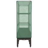 Letto Rialzato con Copertura Serra Effetto Rattan 160x40x140 cm