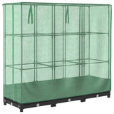 Letto rialzato con copertura per serra effetto rattan 120x40x123 cm