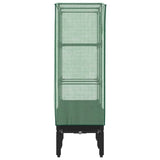 Letto Rialzato con Copertura Serra Effetto Rattan 80x40x140 cm