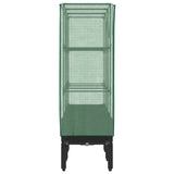 Letto Rialzato con Copertura Serra Effetto Rattan 120x40x140 cm