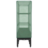 Letto Rialzato con Copertura Serra Effetto Rattan 160x40x140 cm