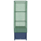 Letto Rialzato con Copertura Serra Effetto Rattan 80x40x138 cm