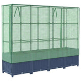 Letto rialzato con copertura per serra effetto rattan 160x40x138 cm