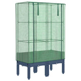 Letto Rialzato con Copertura Serra Effetto Rattan 80x40x140 cm