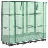 Letto Rialzato con Copertura Serra Effetto Rattan 120x40x123 cm