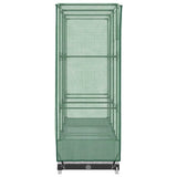 Letto Rialzato con Copertura Serra Effetto Rattan 120x40x123 cm