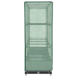 Letto Rialzato con Copertura Serra Effetto Rattan 160x40x123 cm