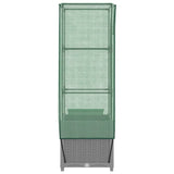 Letto Rialzato con Copertura Serra Effetto Rattan 40x40x139 cm