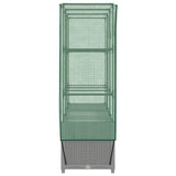 Letto Rialzato con Copertura Serra Effetto Rattan 120x40x138 cm