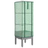 Letto Rialzato con Copertura Serra Effetto Rattan 40x40x140 cm
