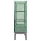 Letto Rialzato con Copertura Serra Effetto Rattan 160x40x140 cm