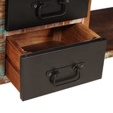 Panchina con contenitore Multicolore Legno massello di recupero