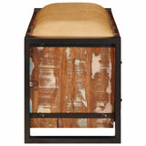 Panchina con contenitore Multicolore Legno massello di recupero