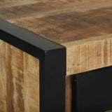 Tavolino Marrone 40 x 40 x 80 cm Legno massello di mango ruvido