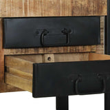 Tavolino Marrone 40 x 40 x 80 cm Legno massello di mango ruvido