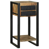 Tavolino Marrone 40 x 40 x 80 cm Legno massello di mango ruvido
