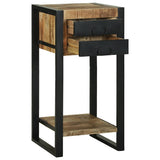 Tavolino Marrone 40 x 40 x 80 cm Legno massello di mango ruvido