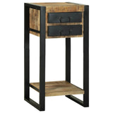 Tavolino Marrone 40 x 40 x 80 cm Legno massello di mango ruvido