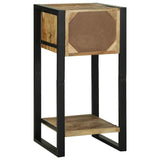 Tavolino Marrone 40 x 40 x 80 cm Legno massello di mango ruvido