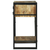 Tavolino Marrone 40 x 40 x 80 cm Legno massello di mango ruvido