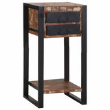 Tavolino Multicolore 40 x 40 x 80 cm Legno massello riciclato