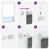 Tenda a Rullo Oscurante 130x210 cm Larghezza Tessuto 126,6 cm