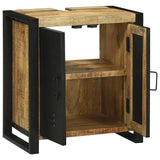 Armadio sottolavello con porta Marrone Legno di mango massello