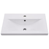 Set Mobili da Bagno 2 pz in Ceramica e Legno truciolato