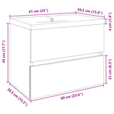 Set Mobili da Bagno 2 pz in Ceramica e Legno truciolato